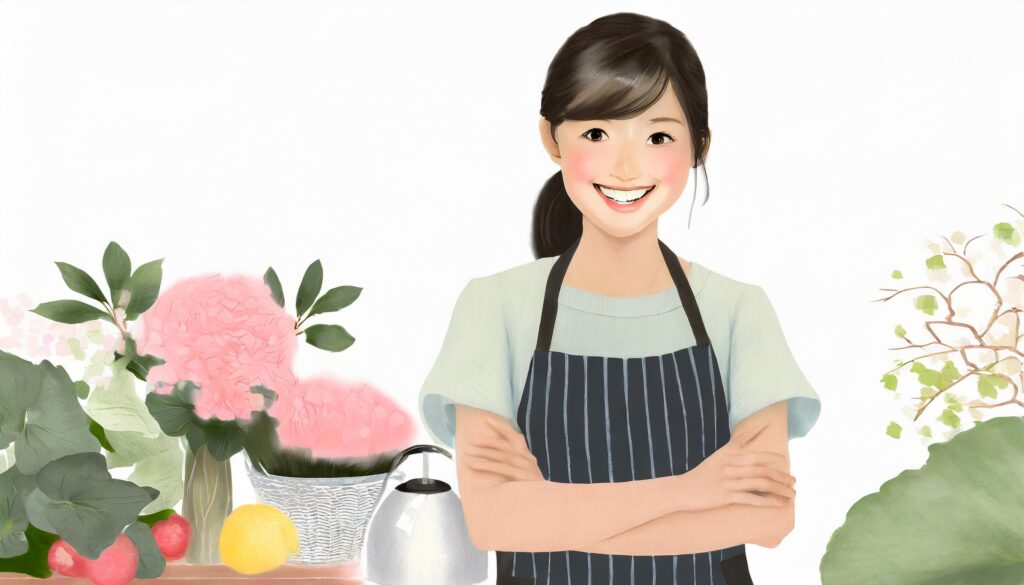 家事が楽になって笑顔のママ